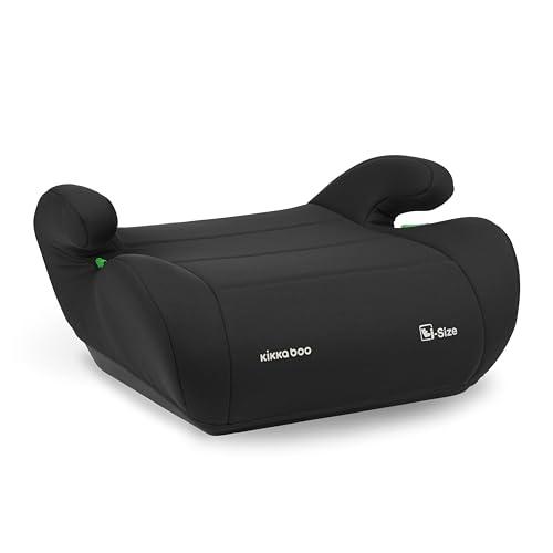KikkaBoo i-UP Rialzo auto per bambini, i-Size, 125-150 cm, Seggiolino auto Gruppo 3, da 7 a 12 anni, da 22 a 36 kg, Rialzo auto, Facile installazione con cintura, Nero