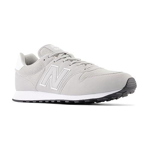 NEW BALANCE 500, Sneaker Uomo, Grigio Bianco, 40.5 EU