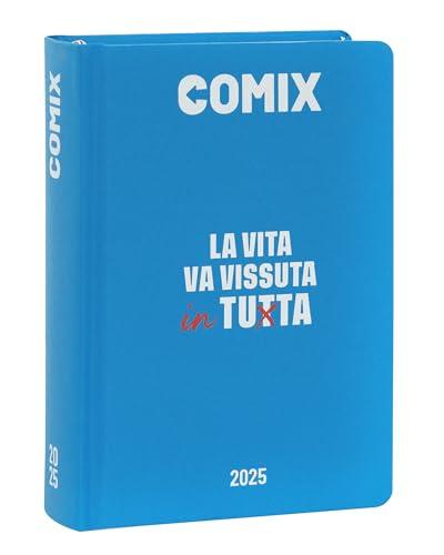 COMIX - Diario Giornaliero 16 Mesi, Diario Scuola 2024-2025 per Ragazzi e Ragazze, con Copertina Rigida, Ideale per la Scuola Superiore, 13x17.8h cm, Azzurro