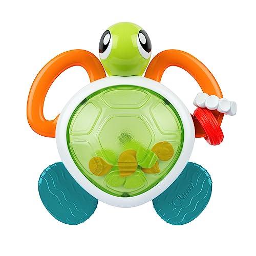 Chicco Sonaglio Elettronico Tartaruga, Gioco Multiattività con Luci e Suoni, Massaggiagengive in Plastica Morbida, Attività Manuali, Gioco Sensoriale, Facile da Afferrare, Giochi Neonati 6-36 Mesi