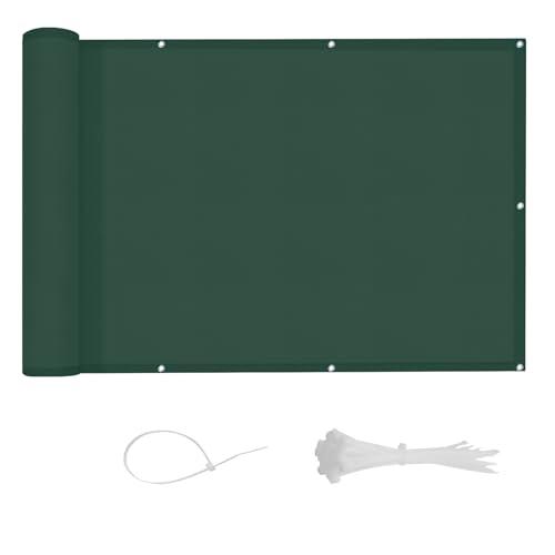 LOVE STORY Frangivisto Balcono 90x300cm,Impermeabile Telo per Privacy del Balcone,(PES) Schermi Divisori e Protettivi per Balconi,Protezione UV per Ringhiere di Appartamenti,Giardino Esterno,Verde