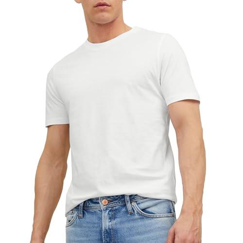 JACK & JONES JJEORGANIC BASIC TEE SS O-NECK NOOS, T-shirt, Uomo, Bianco, M