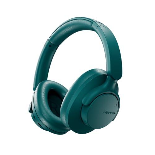 Urbanista Valencia Over Ear Cuffie Bluetooth Wireless Cancelling con ANC, audio Hi-Res, bassi profondi, batteria 50h, cancellazione del rumore, 2 dispositivi collegati, senza fili, overhead, verde