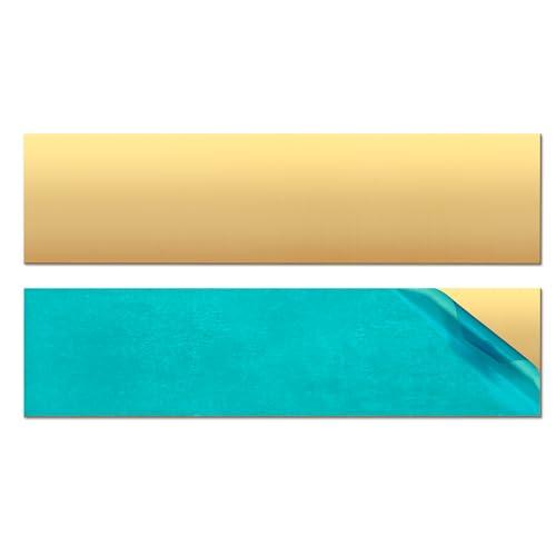 Uxney Lamiera di ottone, 1 mm*50 mm*200 mm Lastre di ottone puro al 99,9% per fai da te, gioielleria, elettricità, riparazioni, industria (2 pezzi)