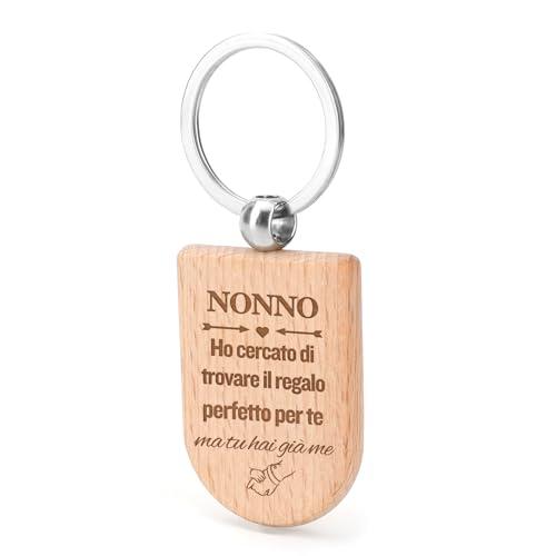 Regalo Nonno Natale Idee Regalo Originali regali nonno natale compleanno, Portachiavi Legno Portachiavi Nonno da Incidere Porta Chiavi in Legno Regali Nonni Natale Uomo Ti Voglio Bene Nonni
