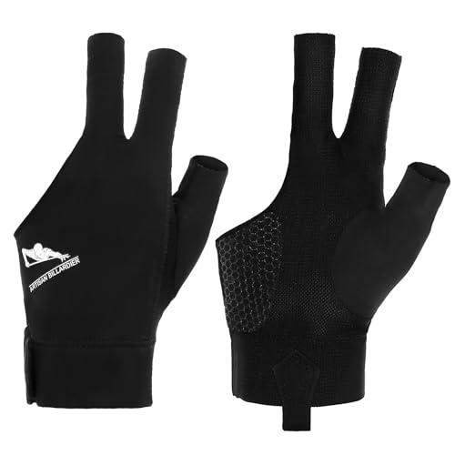 Guanto da biliardo Guanto da biliardo Mano Sinistra Guanti da biliardo per uomo Processo di giunzione Stecca da biliardo Guanto sportivo Taglie popolari Uomo Donna Elastico 3 dita Show Guanti ad