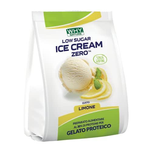 WHY NATURE LOW SUGAR ICE CREAM ZERO - Preparato Per Gelato Proteico - Senza Glutine - Gusto Limone 200 gr