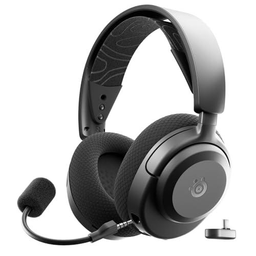 SteelSeries Arctis Nova 3P - Cuffie da gioco multipiattaforma wireless - Controllo via app - Batteria 40h - Driver magnetici al neodimio - 2,4GHz/BT - Mic staccabile - PS5, PS4, PC, Switch - Nero