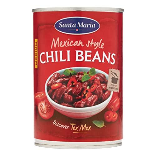 Santa Maria Tex Mex Mexican style Chili Beans Medium 410 g