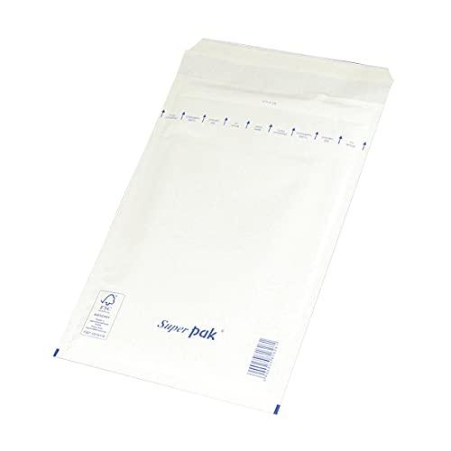 Paper2 - Buste autoadesive con pluriball Office PRODUCTS HK B12, 120 x 215 mm, 140 x 225 mm, 10 pezzi, colore: Bianco/Formato B12