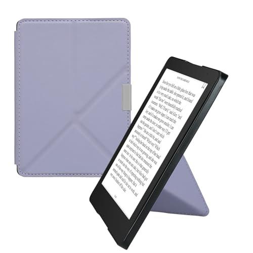 kwmobile Custodia Pieghevole Origami Compatibile con Kobo Aura Edition 2 Cover - Cover Magnetica Pelle PU eReader con Stand - Lavanda