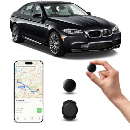 GPS Tracker per Auto, Magnetico Nascosto Localizzatore Gps Senza SIM senza abbonamento, GPS Auto Localizzatore Compatibile con Apple Find My App(IOS) per Bambini, Auto, Animali Domestici (1 nero)