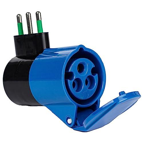 FANTON 78000-E Adattatore industriale, spina italiana 2P+T 16A, presa 2P+T 16A 200-250V 6h IP44