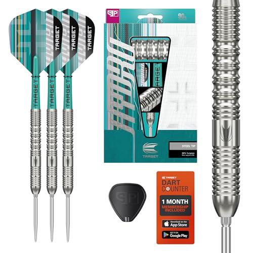 Target Darts Hydro Punta in Acciaio Set di Freccette, 22G (Barrel 01) | Freccette al 90% in Tungsteno, Punte Swiss Point Argentate, Aste PRO Grip Tag e Alette PRO Ultra N. 6, Strumento SP Incluso