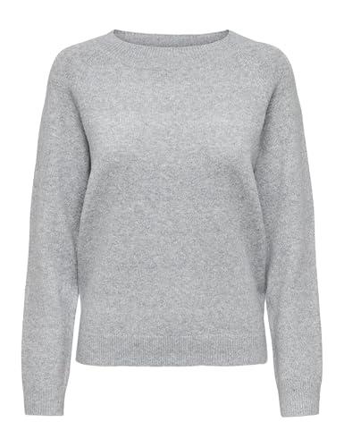 ONLY Onlrica Life L/S Pullover Knt Noos, Chiaro Grigio Melange, M Donna