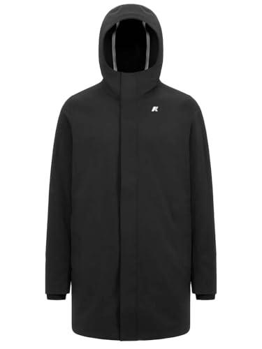 K-Way Giubbotto Lungo uomo, modello MARLYN BONDED realizzato in poliestere, dal Fit Regular, colore nero-blu scuro