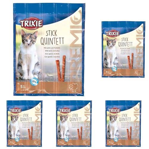 Trixie premio Stick Quintett - Snack per gatti, 5 × 5 g