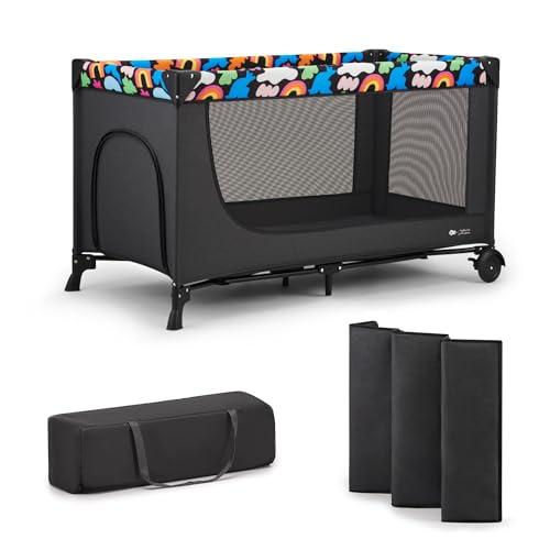 Kinderkraft JOY 2 Lettino Bambino 2 in 1, Culla Viaggio, Pieghevole, Giocattoli, Borsa Trasporto