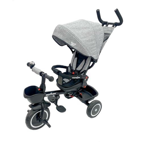 Triciclo Evolutivo Moov-1 4-in-1 per Bambini dai 18 mesi (Grigio Scuro)