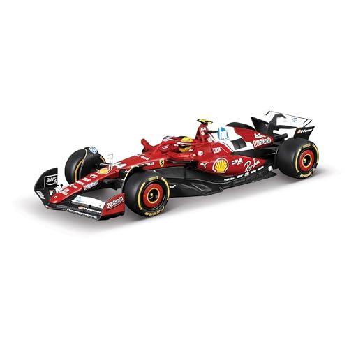 Bburago - Ferrari SF-25 F1 2025#44 Hamilton con Casco, Auto Diecast in Scala 1:43, Replica Dettagliata con Teca e Basetta, Licenza Ufficiale Ferrari, Età Consigliata 14+ Anni