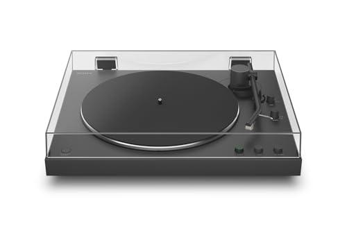 Sony PS-LX3BT, giradischi wireless Bluetooth con riproduzione automatica, audio Hi-Res wireless, trasmissione a cinghia, preamplificatore phono, funzionamento a 2 velocità, coperchio antipolvere