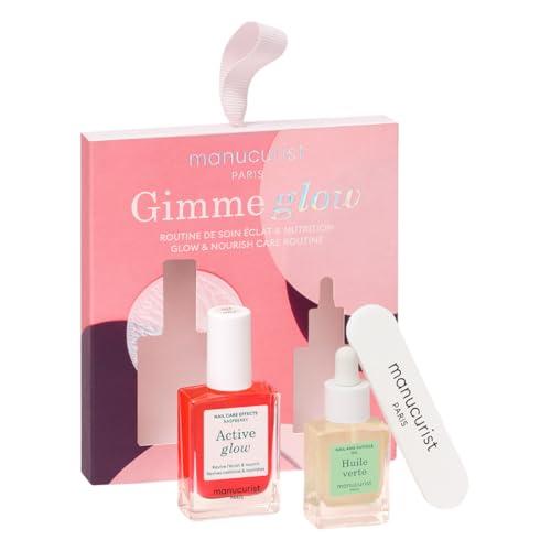 Set Manucurist Active Glow Raspberry & Green Oil – Include: 1 smalto per unghie Care & Makeup, 1 olio per cuticole, 1 mini lima per unghie in omaggio – Idee Regalo Donna - Regali Donna San Valentino