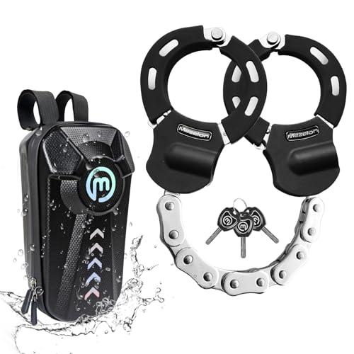 Lucchetto per Monopattino Elettrico, Manette Antifurto per Bici, E-bike, Moto con Borsa Impermeabile da 3L, Accessori Serratura Monopattino Elettrico