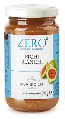 Agrisicilia zero% zuccheri aggiunti fichi bianchi con poche calorie vasetto da 240 grammi ottima per colazione e merenda