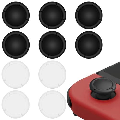 ZEPIQOR 10 Pezzi Copri Levette Analogiche in Silicone,Replacement Joystick Covers,Joystick Thumb Grip Cap Compatibili con Nintendo Switch/Switch OLED/Switch Lite - 6 Nero 4 Bianco