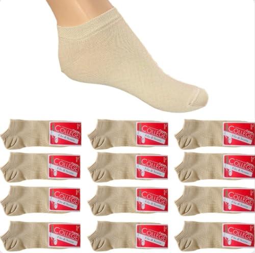 Infinity 12 Paia Calzini Fantasmini In Puro Cotone Filo Di Scozia Elasticizzato materiali di altissima qualità Made in Italy