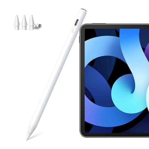 Penna per Apple iPad (2018-2024),Stylus Pencil con Sensibile all'inclinazione & Rigetto del Palmo，13 Minuti di Ricarica Rapida，Compatibile con iPad 10/9/8/7/6, iPad Pro 12.9/11/Air 5/4/3/Mini 6/5