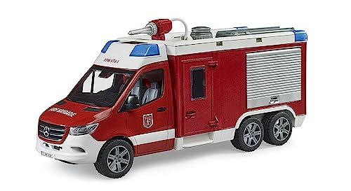 bruder 02680 - Autopompa MB Sprinter con modulo luci e suoni, veicoli, autopompa, servizio di soccorso, veicoli di emergenza, giocattoli dai 4 anni in su
