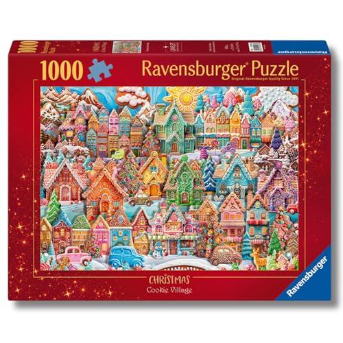 Ravensburger - Puzzle Villaggio dei Biscotti di Natale, 1000 Pezzi, Puzzle Adulti e Ragazzi, Idea Regalo per Lei o Lui, 70x50 cm