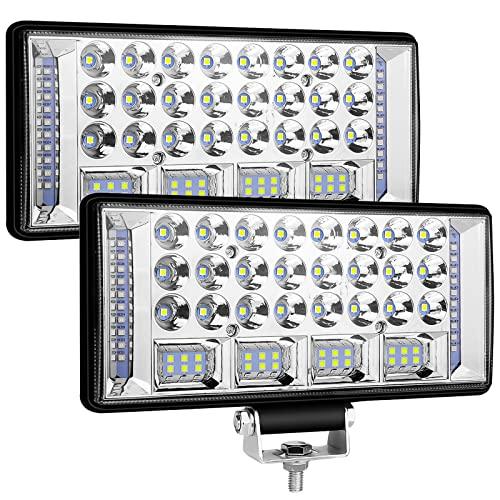 Fari LED Trattore, 9'' Faro LED 12V Faretto LED Barca Fari LED 12V 304W 33200LM - Fari Lavoro LED Trattore Faretto 12V LED Fari Da Lavoro a LED per Trattori