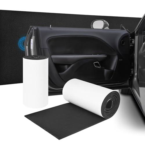 2 Rotoli Paracolpi Garage Auto, 200 x 20 x 0,4 cm Protezione Muro Garage Autoadesiva in Schiuma EVA, Impermeabile Ammortizzanti, Protezione Porte Auto per Pareti di Garage, Nero