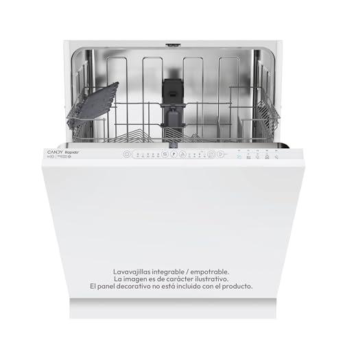 Candy Rapidò CI 3E53E0W, Lavastoviglie Integrabile 60 CM, 13 Servizi, Digitale, 53 Dba, 5 Programmi, Motore Inverter, Indicatore Fine Ciclo, Inizio Differito 3-6-9 ore
