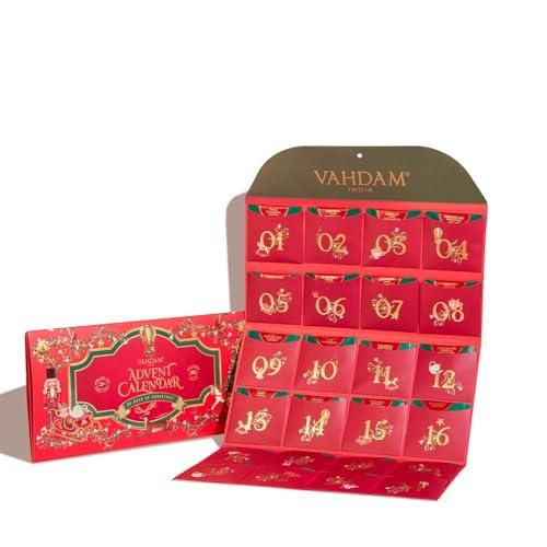 VAHDAM, Calendario dell'Avvento del Tè 2025 - Libro regalo in edizione limitata - 24 tè sfusi unici | Calendario dell'Avvento 2025 - Set regalo di Natale per donne e uomini