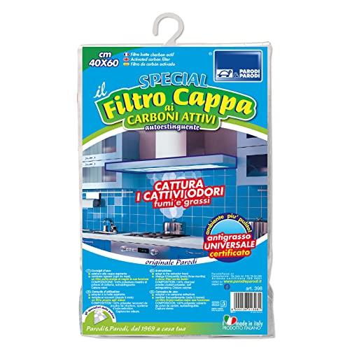 PARODI & PARODI- Filtro Cappa Cucina Plus Autoestinguente, Accessori Cucina Filtri Cappa Cucina Aspirante Universale e Ritagliabile, Perfetto per Tutte le Cappe, Filtro Assorbi Odori, Vapore e Grasso
