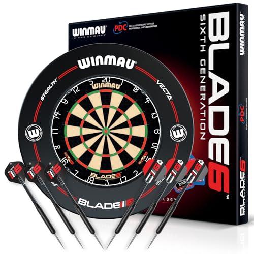 Winmau Blade 6 - Bersaglio professionale classico per freccette con surround e 2 set di freccette