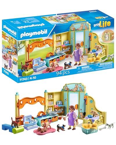 PLAYMOBIL | My Life | Casa dei Cuccioli, Set di Figurine Animali | Giocattolo per Bambini dai 4 anni | 71743, Casa dei cuccioli