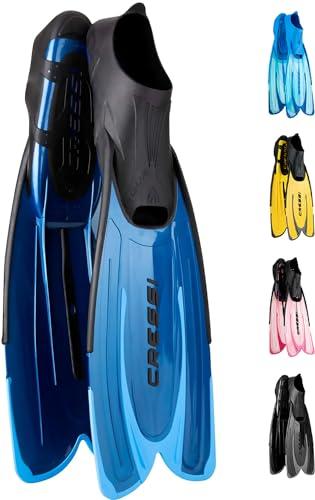 Cressi Agua, Pinne Self Adjusting per Immersioni, Snorkeling e Nuoto Unisex Adulto, Blu, 41/42