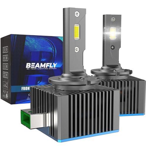 BEAMFLY D3S LED Lampadine 36000LM, Lampadina per Fari Auto, 110W Abbaglianti/Anabbagliant Sostituisci Lampadine Allo Xeno Originale HID D3S Plug and Play - 2 Lampade