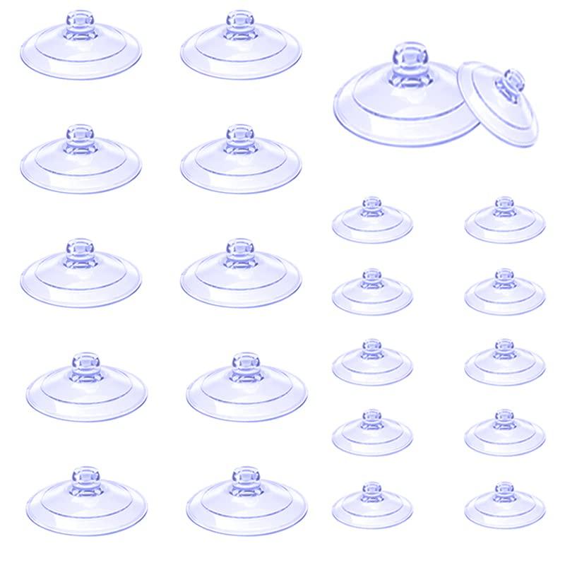 laeeyin 20 ventose in plastica trasparente, senza gancio, 20 mm e 40 mm, per decorazione e organizzazione della casa, finestre, bagno, scrivania, vetro