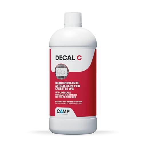 CAMP DECAL-C, Disincrostante Anticalcare per Cassetta WC da Incasso o Esterna, Scioglie Incrostazioni e Depositi Calcarei e Migliora l'Efficienza del Galleggiante - Pulizia Bagno, Made in Italy, 1l