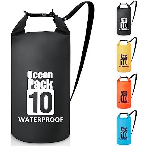 Invool Borse Impermeabili, 5L/10L/20L/30L Dry Bag Sacco Impermeabile con Tracolla Regolabile, Sacche Stagne Impermeabili per Sport Acquatici, Campeggio, Rafting, Kayak, Pesca, Escursionismo