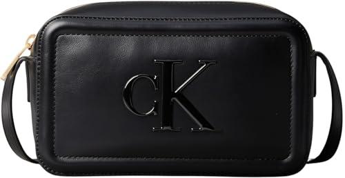 Calvin Klein Donna Borsa a Tracolla Bold Camera Bag con Logo, Nero (Black), Taglia Unica