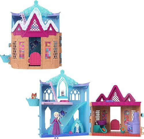 Mattel Disney Frozen - Cuccioli Invernali, set castello con mini bambola Elsa e 3 amici animali, 8 accessori e tante aree di gioco ispirate agli Animali di Arendelle, 3+ anni, JFG28