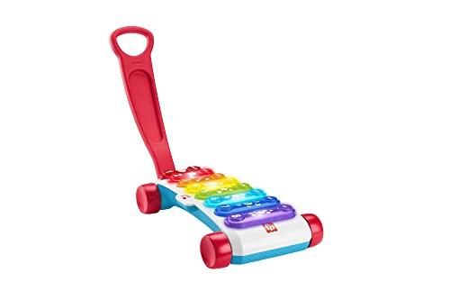 Fisher-Price - Xilofono Gigante, giocattolo elettronico musicale trainabile con canzoni educative, regalo per bambini 9-36 Mesi, Versione Inglese+Italiano+Portoghese+Spagnolo, HJK38