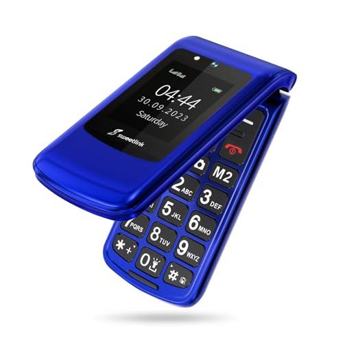SweetLink GSM Telefono Cellulare per Anziani, Flip Cellulari Anziani con Tasti Grandi, Telefoni Anziani Contatti con Immagini, Volume Alto, Funzione SOS, 2.4