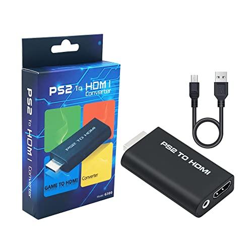 Mcbazel PS2 Adattatore Audio Video Convertitore da PS2 a HDMI con Uscita Audio da 3,5 mm per Monitor HDTV HDMI